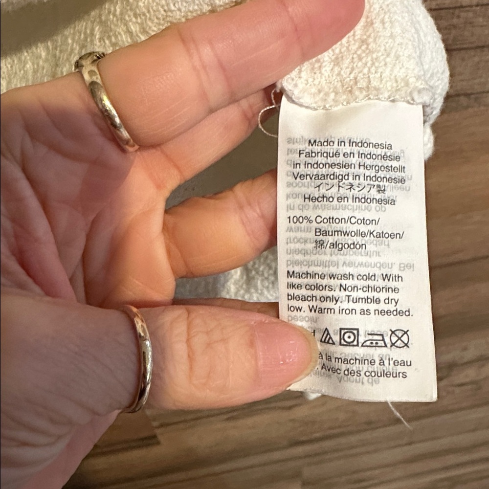 Madewell Cream Tie-Side Short Sleeve Top - Picture 3 of 3